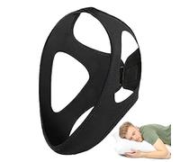Maciun Mentonnière CPAP | Dispositifs anti-ronflements réglables et respirants - Réducteur de menton double menton | Bande nasale contre les ronflements, bande buccale pour dormir, antidérapante,