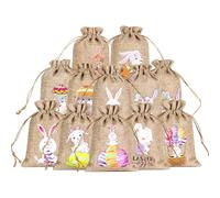 Maciun Sacs à friandises pour enfants - Sacs de Pâques mignons avec motif lapin - Sacs à bonbons réutilisables pour fêtes de Pâques, anniversaire, Nouvel An, fête de mariage, réception