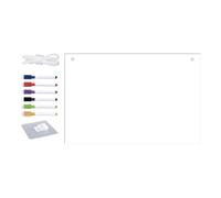 Maciun Tableau blanc transparent en acrylique - Fixation murale - Tableau de planification avec 6 marqueurs de couleurs - Tableau mémo transparent pour la maison, l'école