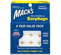 Mack’s Pillow Lot de 6 bouchons d’oreilles en silicone doux, blanc, 1 Pack (6 Pairs)