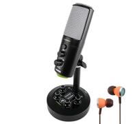 Mackie Microphone USB chromé avec écouteurs intra-auriculaires