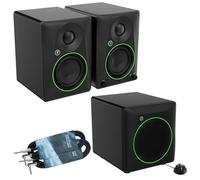 Mackie Moniteur de studio CR4.5BT + caisson de basses Mackie CR8SBT + 2 câbles jack Keepdrum