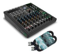 Mackie ProFX10v3+ Mixeur analogique 10 canaux Bluetooth Interface de table de mixage + 2 câbles Keepdrum XLR