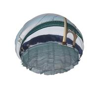 Mackinac Bonnet de douche réutilisable et imperméable pour homme et femme avec bande élastique Double couche Lavable Pour toutes les coiffures Facile à transporter