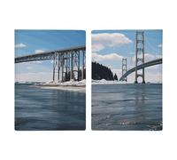 Mackinac - Housse de passeport de voyage avec emplacements pour cartes de crédit et fente pour carte d'embarquement pour voyage, carte d'identité familiale (20,3 x 13,7 cm)