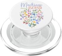 Mackinac Island Michigan Wildflowers Heart I Love Michigan Cœur PopSockets PopGrip pour MagSafe