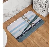 Mackinac Paillasson de bienvenue antidérapant absorbant doux et lavable pour décoration élégante de cuisine, chambre à coucher, salle de bain 40,6 x 61 cm
