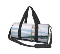 Mackinac Sac de sport léger en toile pour homme et femme Motif pont suspendu Noir Taille unique, Noir , Taille unique