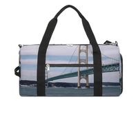 Mackinac Sac de sport pour homme et femme avec compartiment à chaussures Motif pont suspendu Taille unique, Pont suspendu Mackinac, Taille unique