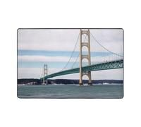 Mackinac Tapis moderne en peluche courte ultra doux lavable et antidérapant pour salon, chambre à coucher, bureau, dortoir, décoration d'intérieur 183 x 122 cm
