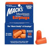 Mack's-Bouchons d'oreille antibruit en mousse souple, confortables, offrant un indice global d'affaiblissement de 33 dB et une protection maximale contre les ronflements
