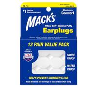 Mack's Lot de 12 paires de bouchons d'oreille en silicone souple pour dormir, ronflement, natation, voyage, concerts et études