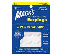 Mack's Lot de 6 paires de bouchons d'oreilles en silicone souple