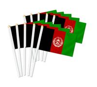 MacLand Lot de 25 petits drapeaux afghans portatifs pour décoration de mini bannière
