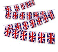 MacLand Lot de 30 drapeaux britanniques de 32 pieds - Bannière décorative anglaise pour extérieur, intérieur, patio, cour