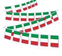 MacLand Lot de 30 drapeaux italiens de 32 pieds pour décoration de patio intérieur et extérieur