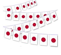 MacLand Lot de 30 guirlandes de drapeau japonais de 9,7 m, bannière de décoration pour extérieur, intérieur, patio, cour