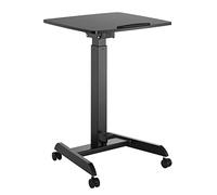 Maclean Bureau d'ordinateur réglable MC-892B – Jusqu'à 113 cm, roulettes, inclinable 30° Noir