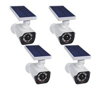 Maclean Caméra de sécurité factice IP66 à énergie solaire | LED rouge clignotante | Détecteur de mouvement | Résistant aux intempéries | Design réaliste de caméra pour l'intérieur et l'extérieur (4)