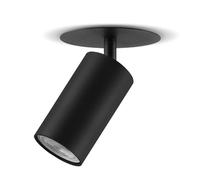Maclean encastré/tube, spot, rond, aluminium, GU10, 55x100mm, noir, MCE364 B