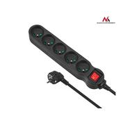 Maclean Energy Multiprise 5 prises Maclean MCE185 + Interrupteur 5m (Noir)