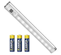 Maclean lampe LED sous armoire MCE166 avec capteur PIR 9 SMD à piles 3x AA Varta Industrial incluse éclairage intérieur portable orientable 360° lumière automatique sans câbles pour cuisine dressing a