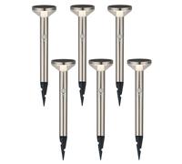 Maclean Lampe solaire à LED avec capteur 3 modes enfichable Li-ion 18650 IP44 3.7V 1200 mAh chrome mat MCE465 C/M