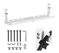 Maclean MC-103 W Range-câbles sous le bureau blanc réglable 433-728 mm 5 kg