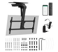 Maclean MC-109 T Support de plafond électrique pour téléviseur de 43 à 86 pouces VESA jusqu'à 800 x 400 cm Moteur silencieux avec télécommande et application Tuya Inclinable et rotatif Charge maximale