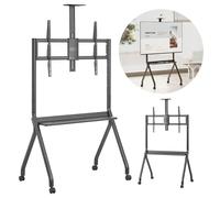 Maclean Support TV chariot tablette pour caméra sur roulettes 55-100"