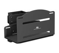 Maclean MC-116 - Support UC réglable pour unité Centrale - Montage Mural ou sur Colonne - Profondeur 122-212 mm - Acier Robuste 10 kg - Sangles de sécurité - Design Noir élégant