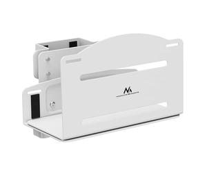 Maclean MC-116W Support Mural pour unité Centrale, réglable de 122 à 212 mm, en Acier Robuste, 10 kg, avec Sangles de Fixation pour Montage Vertical sur Un Poteau de Bureau