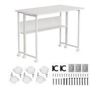 Bureau roulant Bureau roulant Table Pliante Table à Barbe Blanche 100x58 cm