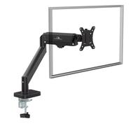 Maclean MC-133 Support de Moniteur avec Ressort à gaz 17-32 ", Ergonomique, réglable en Hauteur, Rotatif, inclinable, VESA 75 x 75, 100 x 100, Noir, pour Bureau, Bureau, Jeux