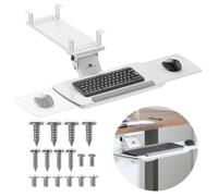 Maclean Porte-clavier sous le bureau MC-156 W réglable, max. 5 kg, blanc