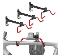 Maclean MC-172 Support mural pour vélo - lot de 3, capacité 30 kg, noir