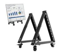 Maclean MC-183 Mobile TV Pied avec Roues pour Téléviseurs 37-80 Pouces jusqu'à 75 kg Chariot TV Bas VESA 100x100-800x400 Inclinable Mobile avec Freins à Roue Noir