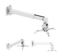 Maclean MC-205 W Support mural projecteur blanc bras 365-600 mm 20 kg