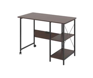 Maclean MC-411 B loft Bureau Pliant Dimensions 107x45x75cm Max - 150 kg avec Plateau Couleur Noyer foncé