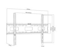 Maclean MC-419 Support mural pour téléviseurs 32-100'' 80kg max VESA 600x400