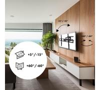 Maclean MC-423 Support TV max VESA 800x600 43-100`` 80kg réglage de l'angle horizontal et vertical profil 50-500mm noir