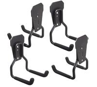 Maclean MC-439 Support mural en acier pour garage, noir, pour suspendre pneus, roues, échelles, tuyaux d'arrosage et outils, capacité de charge 35 kg, montage facile (4)