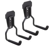 Maclean MC-439 Support mural en acier pour garage, noir, pour suspendre pneus, roues, échelles, tuyaux d'arrosage et outils, capacité de charge 35 kg, montage facile (2)