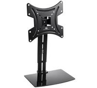 Maclean MC-451 Support TV mural avec plateau de verre, max. 20kg, max. VESA 200x200, pour TVs de 15"-42