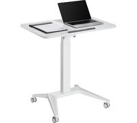 Bureau mobile pour ordinateur portable réglage pneumatique Maclean blanc ou noir