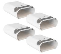 Maclean MC-466 - Support mural vélo, lot de 4, 25 kg, blanc