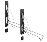 Maclean MC-471 : support mural vertical, pivotant et rabattable pour vélos, réglable en hauteur sur 5 niveaux, capacité de charge de 35 kg, en acier, pour vélos de 20 à 29 pouces (2)