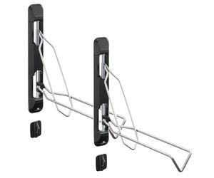 Maclean MC-471 : support mural vertical, pivotant et rabattable pour vélos, réglable en hauteur sur 5 niveaux, capacité de charge de 35 kg, en acier, pour vélos de 20 à 29 pouces (2)