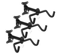 Maclean MC-484 Lot de 3 porte-vélos muraux 30 kg noir acier