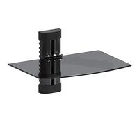 Maclean MC-663 support étagère pour DVD étagère unique 8 kg, Noir